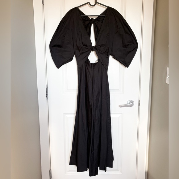Mara Hoffman Leila Black Knotted Cutout Maxi Dress Size 6 - Picture 5 of 9